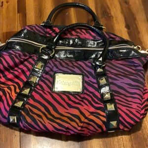 COPY - Purple/pink/orange zebra Betseyville handb…